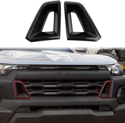 Amazon Korlot Carbon Fiber Style Front Bumper Trim Grille Side