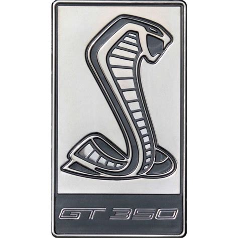 Shelby GT350R Silver Emblem Metal Sign 20 X 12 Shelby Gt350r