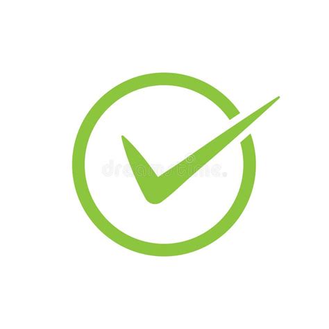 Icono Verde Del Vector De La Marca De Verificaci N En Un C Rculo