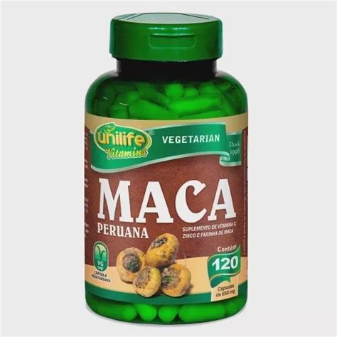 Maca Peruana Mg Pura C Vitaminas Caps Unilife Parcelamento