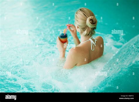 Woman In Hot Tub Spa Hi Res Stock Photography And Images Alamy