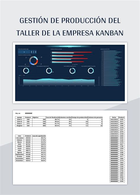 Plantilla de Excel Calendario De Producción Del Taller Empresarial y