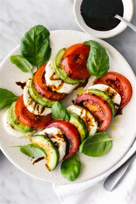 Avocado Caprese Salad Downshiftology