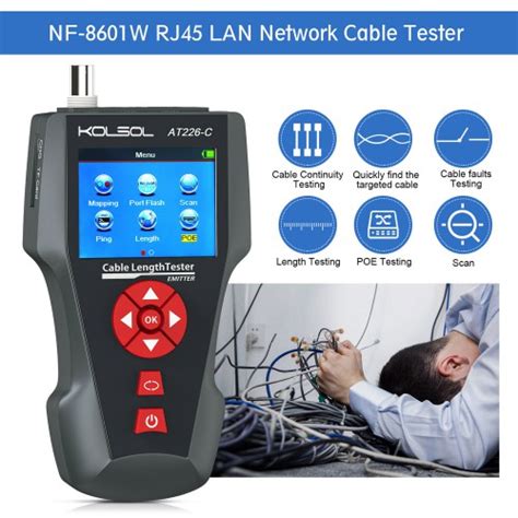 Kolsol At C Lan Network Cable Tester Utp Stp Diagnose Tone Tracer