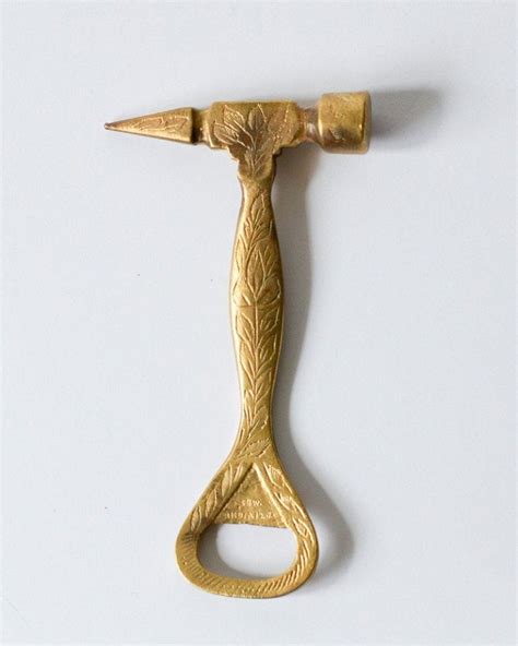 Vintage Indian Brass Hammer Bottle Opener C 1970