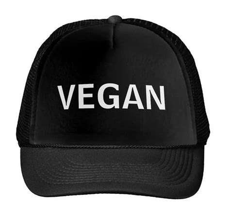 Vegan Letters Print Baseball Cap Trucker Hat For Women Men Unisex Mesh