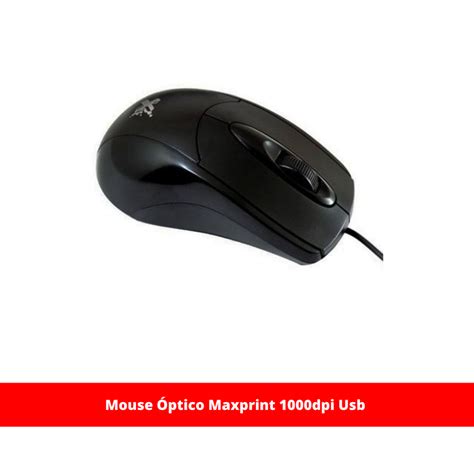 MOUSE OTICO MAXPRINT USB PRETO 1000DPI PCG PC