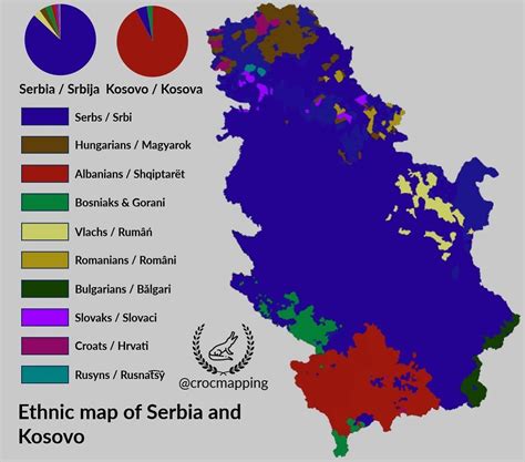 Ethnic map of Serbia and Kosovo This map reflects... - Maps on the Web