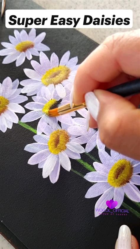 How to paint a simple daisy – Artofit