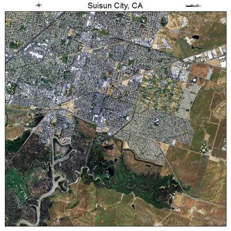 Aerial Photography Map of Suisun City, CA California