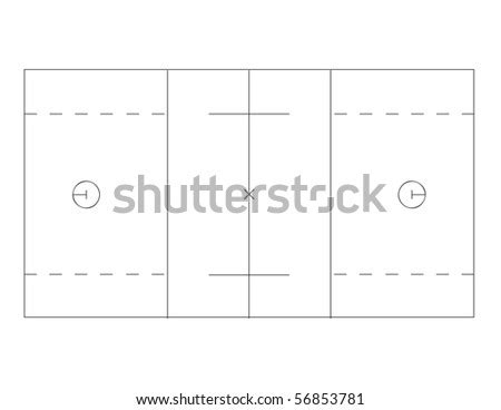 Vector Outline Of Lines On A Lacrosse Field. - 56853781 : Shutterstock