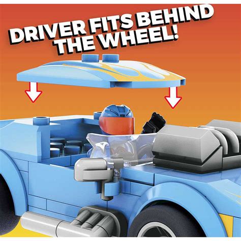 Mega Construx Hot Wheels Transport Truck And Car Toy Vehicles Building Blocks With Figures