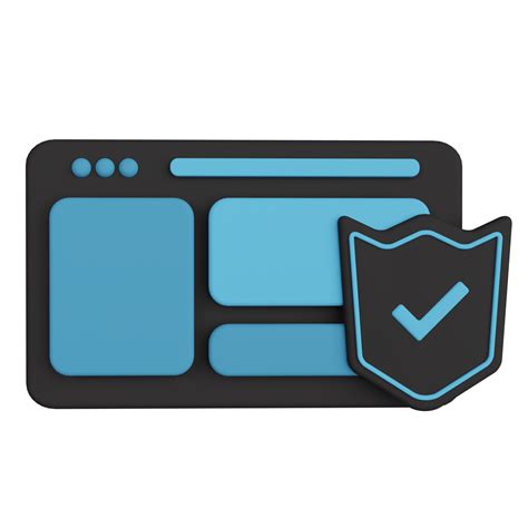 Browser Security 3D Illustration 10161576 PNG