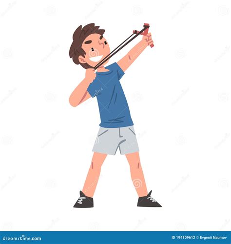 Boy Shooting A Slingshot Stock Photography | CartoonDealer.com #88499960