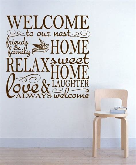 Welcome Quotes Positive Best Sayings Home Vinyl Wall Decal Quote