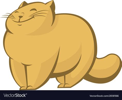 Fat cat Royalty Free Vector Image - VectorStock