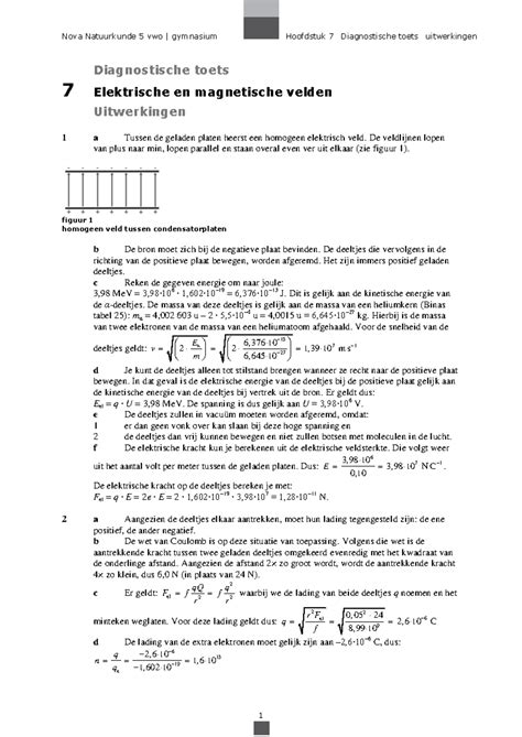 Nova Na Vwo Diagnostische Toets Hst Uitwerkingen Nova Natuurkunde