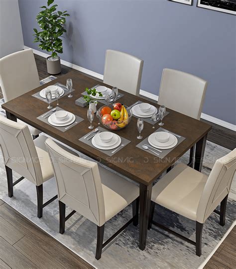 Minimal Design Dining Table & Chair Set DA-DNT-1105-06 - DesignAge