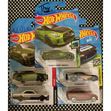 Lot Hot Wheels 2019 Nissan Skyline Mazda RX7 Honda Crx Shopee Malaysia
