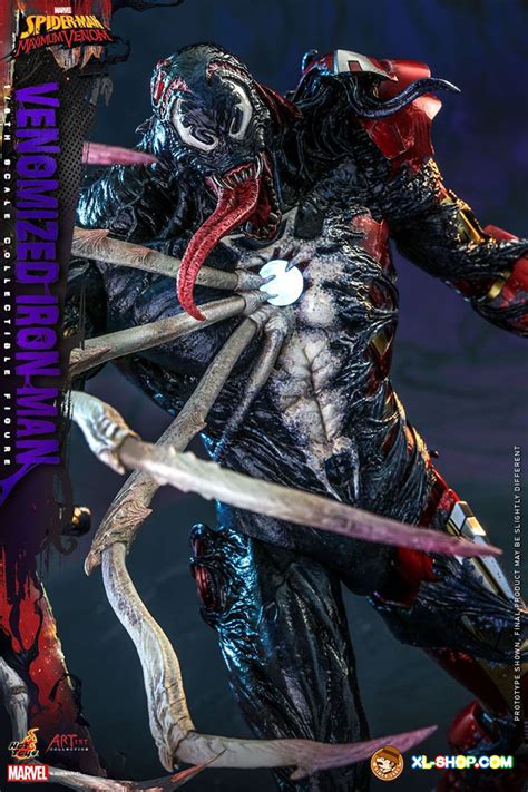 Hot Toys AC04 Marvel S Spider Man Maximum Venom 1 6th Venomized Iron Man Collectible Figure