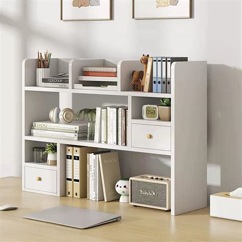 Amazon.com: Desktop Storage Organizer Display Shelf Book Rack - Office Desk Bookshelf, Office ...