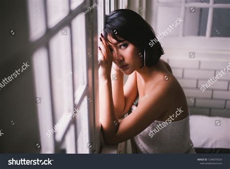 Sexy Naked Woman Covered By Blanket Stock Photo Shutterstock