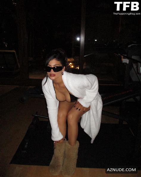 Kylie Jenner Sexy Shows Off Her Seductive Body Wearing A Hot Bikini In A Hot Tub AZNude