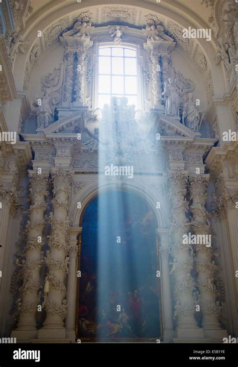 Sun rays through Church Window, Salzburg Austria Stock Photo - Alamy