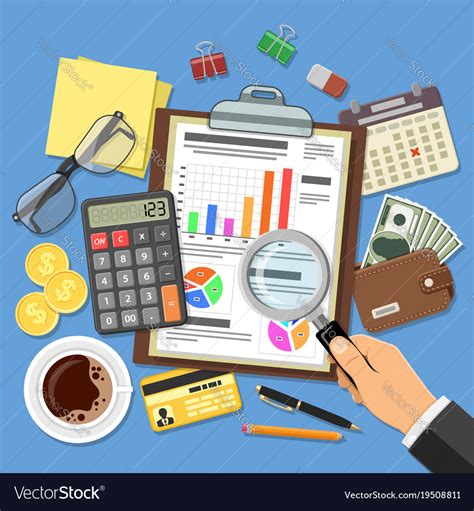 Auditing Tax Process Accounting Concept Royalty Free Vector