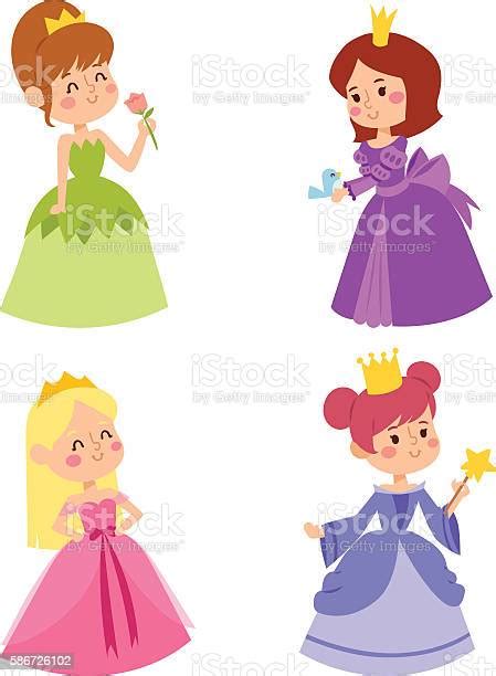 Princess Vector Set Stock Illustration Download Image Now Adult