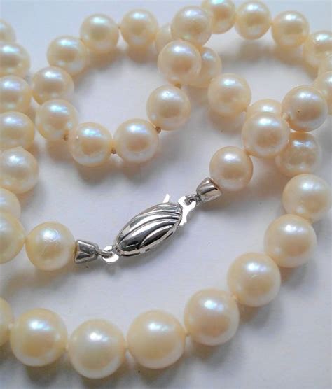 9 Kt Akoya Pearls White Gold Necklace Japanese Catawiki