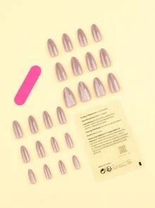 24pcs Medium Nails Nude Cat Eye Press On Nails Fake Nails Manicure Set Includes 1sheet Adhesive