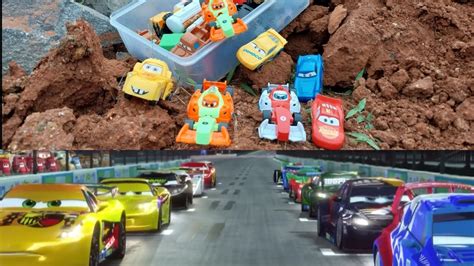 Looking For Hunting Disney Pixar Cars Dinoco Mc Queen Jackson Storm Tow