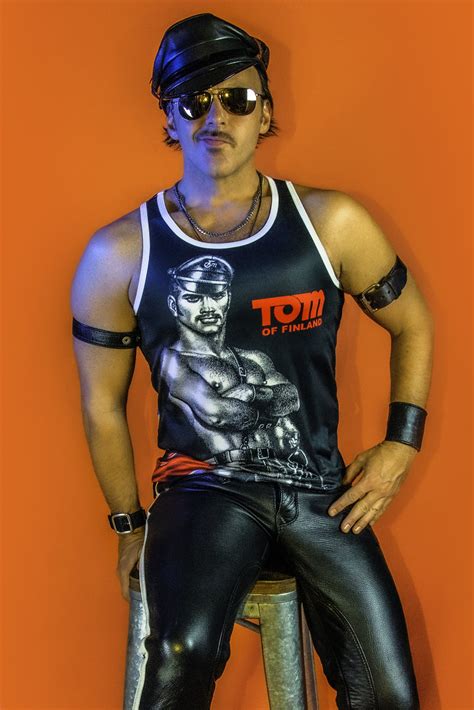 Tom Of Finland Leatherman Mesh Tank Top Peachy Kings Gay T Shirts Tom Of Finland