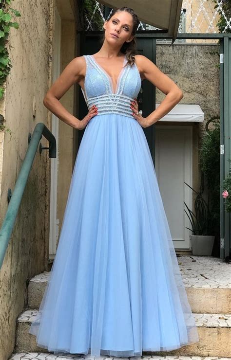 Ungesund Korb Hinzuf Gen Vestido Madrinha De Casamento Azul Claro