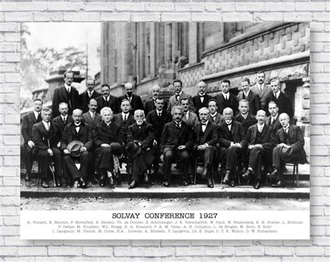 Solvay Conference 1927 Poster With Names Einstein Curie Etsy