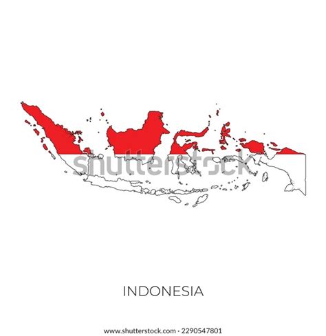 Indonesia Map Flag Detailed Silhouette Vector Stock Vector (Royalty ...