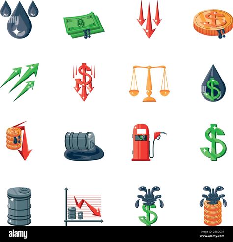 Set Of Icons Oil Price On White Background Vector Illustration Design Stock Vector Image And Art