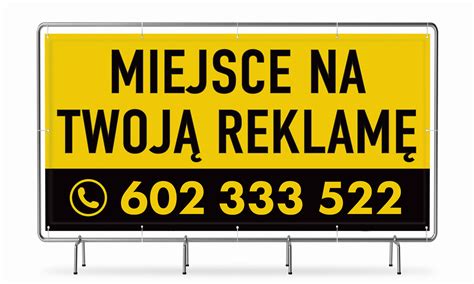 Miejsce Na Twoj Reklam Baner Gotowy Do Powieszenia Drukarnia Soda