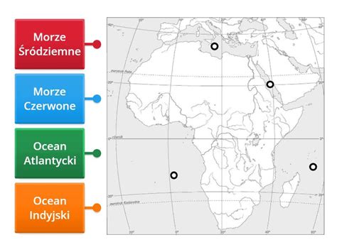 Afryka Mapa Morza I Oceany Labelled Diagram