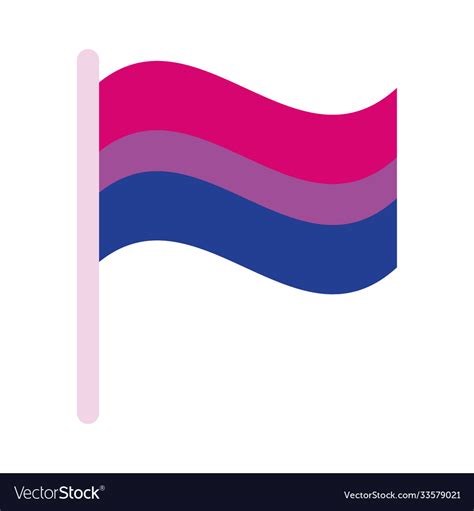 Bisexual Pride Flag Sexual Orientation Multy Vector Image