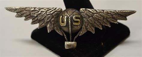 Wwi Us Balloon Corps Aviator Wings Military Memorabilia Winged