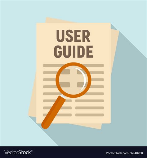 User guide papers icon flat style Royalty Free Vector Image