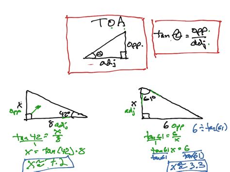 SOH CAH TOA Math Trigonometry Trig Triangles Right Triangles ShowMe