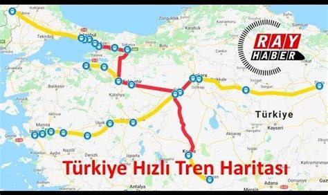 Tcdd Railway Routes And High Speed Train Lines Map