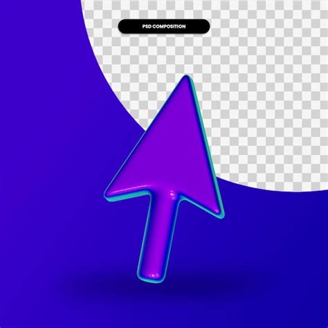 Premium PSD Arrow Cursor 3d Render Illustration Isolated