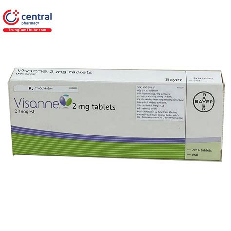 Thuốc Visanne 2mg Tablets Dienogest điều Trị Nội Mạc Tử Cung