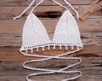 Handmade Crochet Knit Bikini Top Etsy