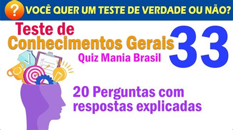 QuizMania 33 Teste De Conhecimentos Gerais ENEM Concursos