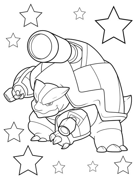 Pok Mon Blastoise Desenhos Para Colorir Crian A